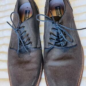 Aston Grey Legella 1008855 Oxford Men's Leather Dress Shoes 10.5